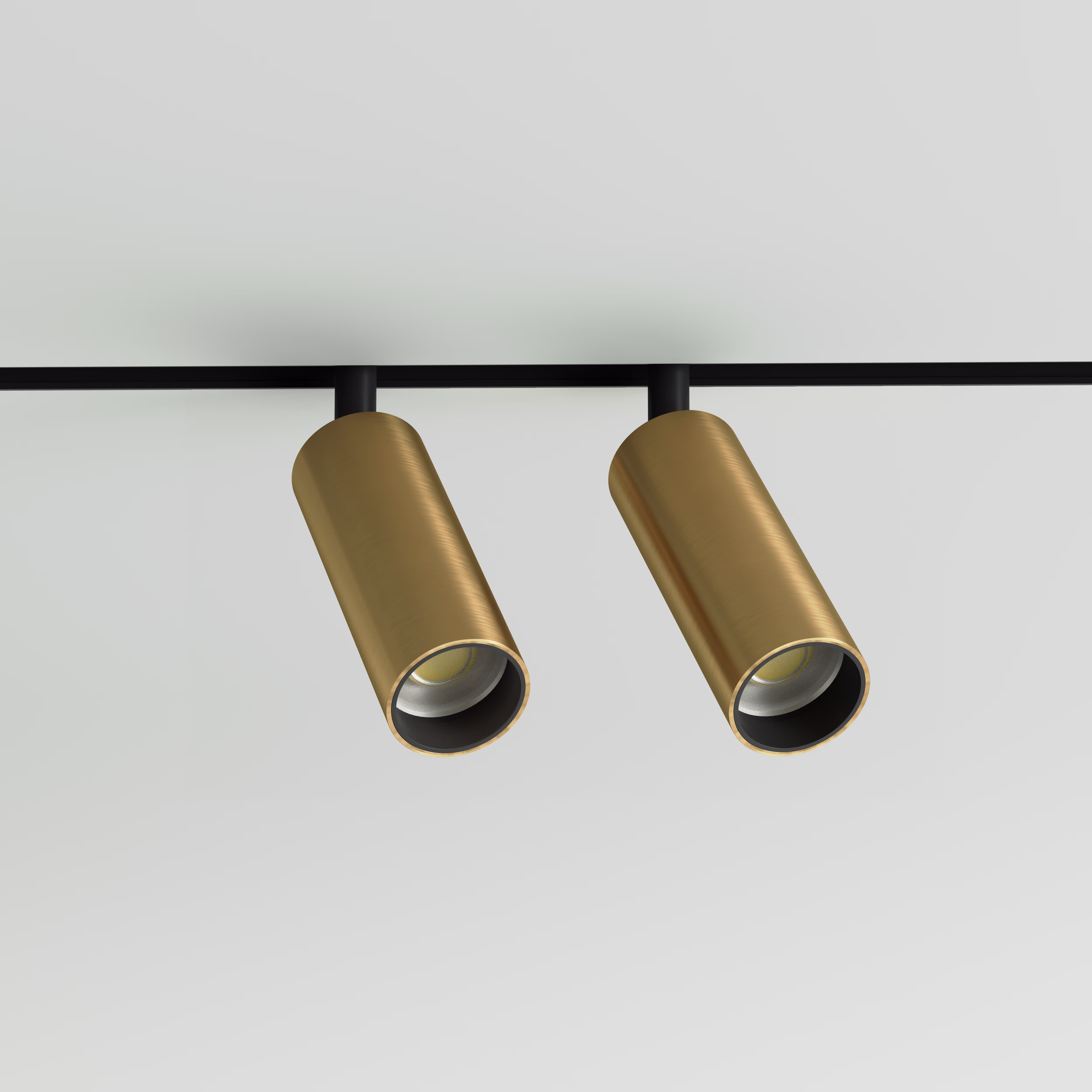 Трековий магнітний світильник подвійний TUBE 34mm, 8W 1280Lm Золотий