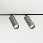 Lumineka TUBE 34 — трековий світильник 48V, Brushed Aluminium, вид 3/4